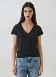 Patrick Assaraf Pima Cotton Stretch Slim V-Neck T-Shirt