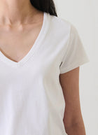 Patrick Assaraf Pima Cotton Stretch Slim V-Neck T-Shirt
