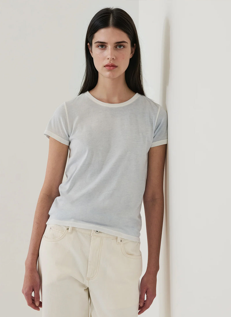 Patrick Assaraf Reverse Spray Lightweight Pima Cotton Classic T-Shirt