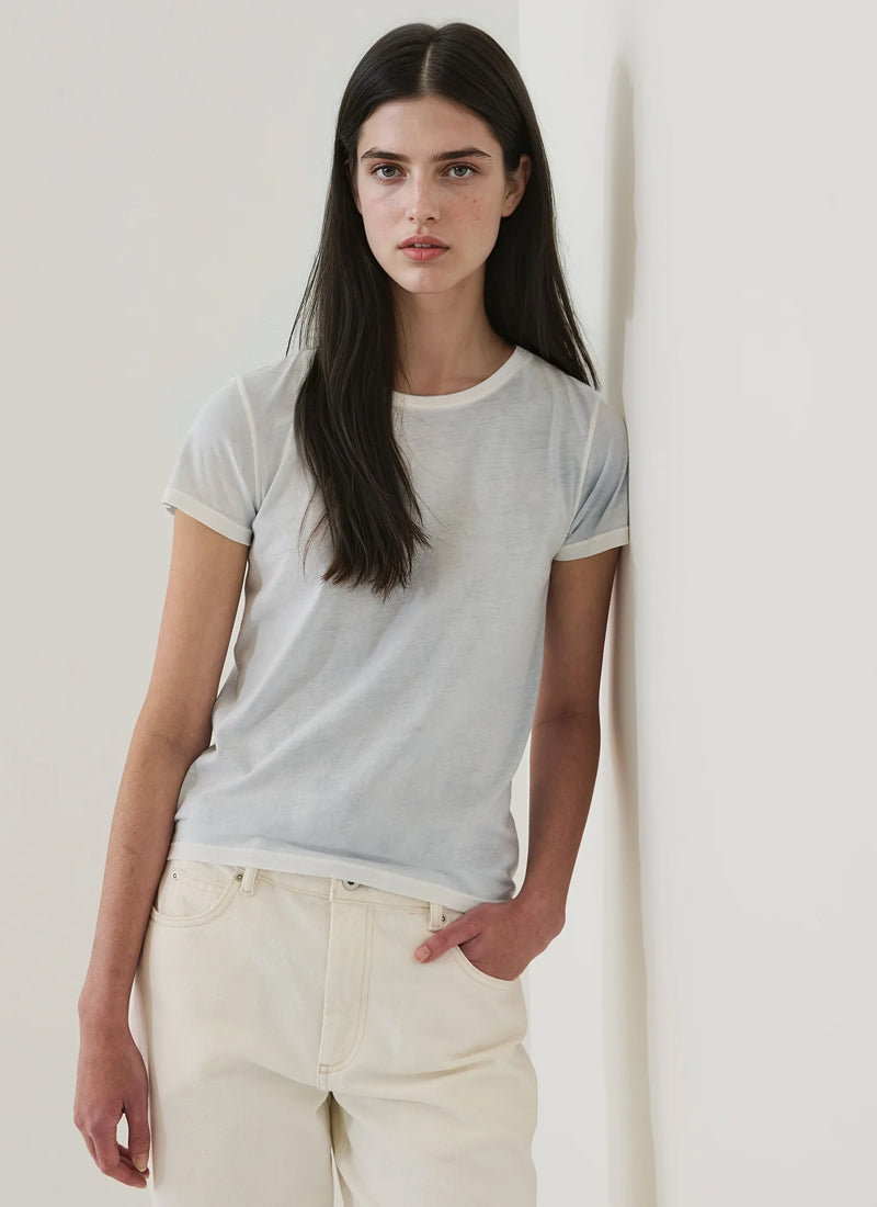 Patrick Assaraf Reverse Spray Lightweight Pima Cotton Classic T-Shirt