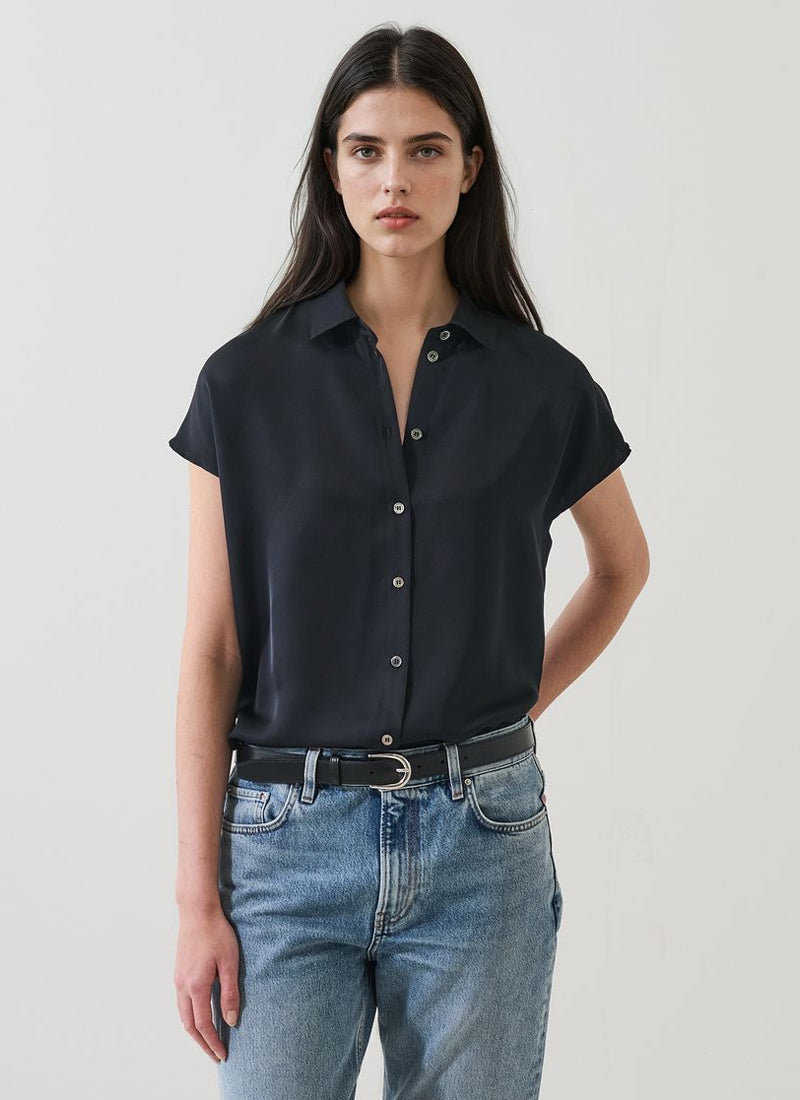 Patrick Assaraf Silk Dolman Sleeve Shirt