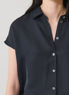 Patrick Assaraf Silk Dolman Sleeve Shirt