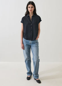 Patrick Assaraf Silk Dolman Sleeve Shirt