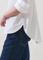 Patrick Assaraf Cotton Boyfriend Pocket Shirt