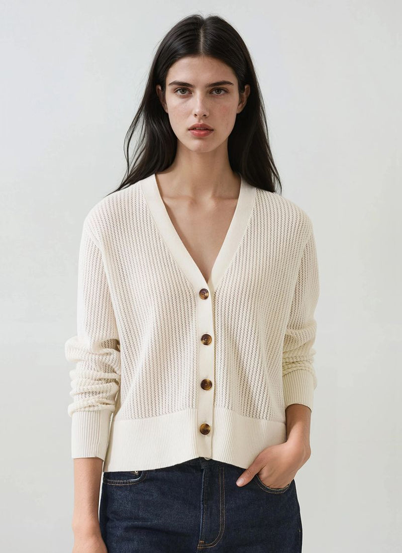 Patrick Assaraf Cotton Cashmere Relaxed Cardigan