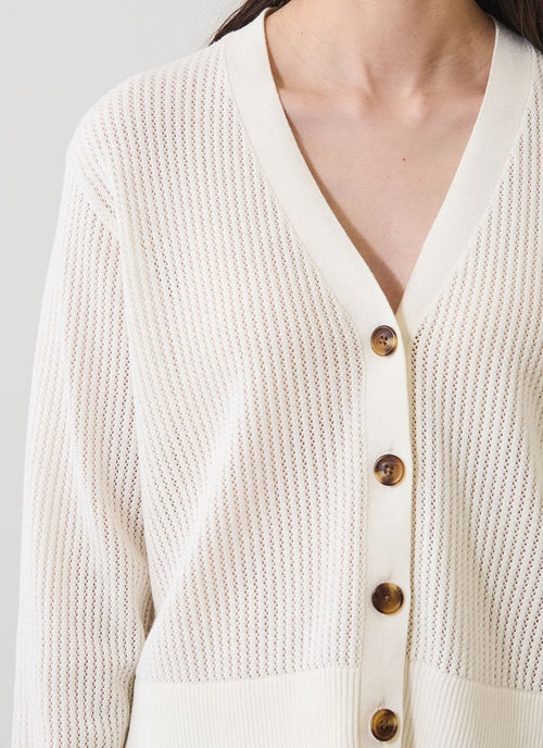 Cotton Cashmere Relaxed Cardigan