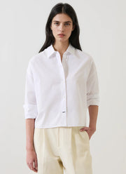 Patrick Assaraf Long Sleeve Cotton Boxy Shirt