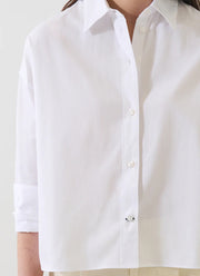Patrick Assaraf Long Sleeve Cotton Boxy Shirt