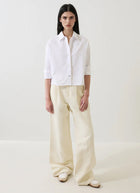 Patrick Assaraf Long Sleeve Cotton Boxy Shirt