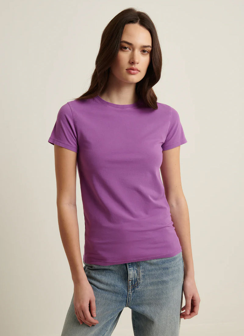 Patrick Assaraf Short Sleeve Iconic Sublime Fitted Crew Tee