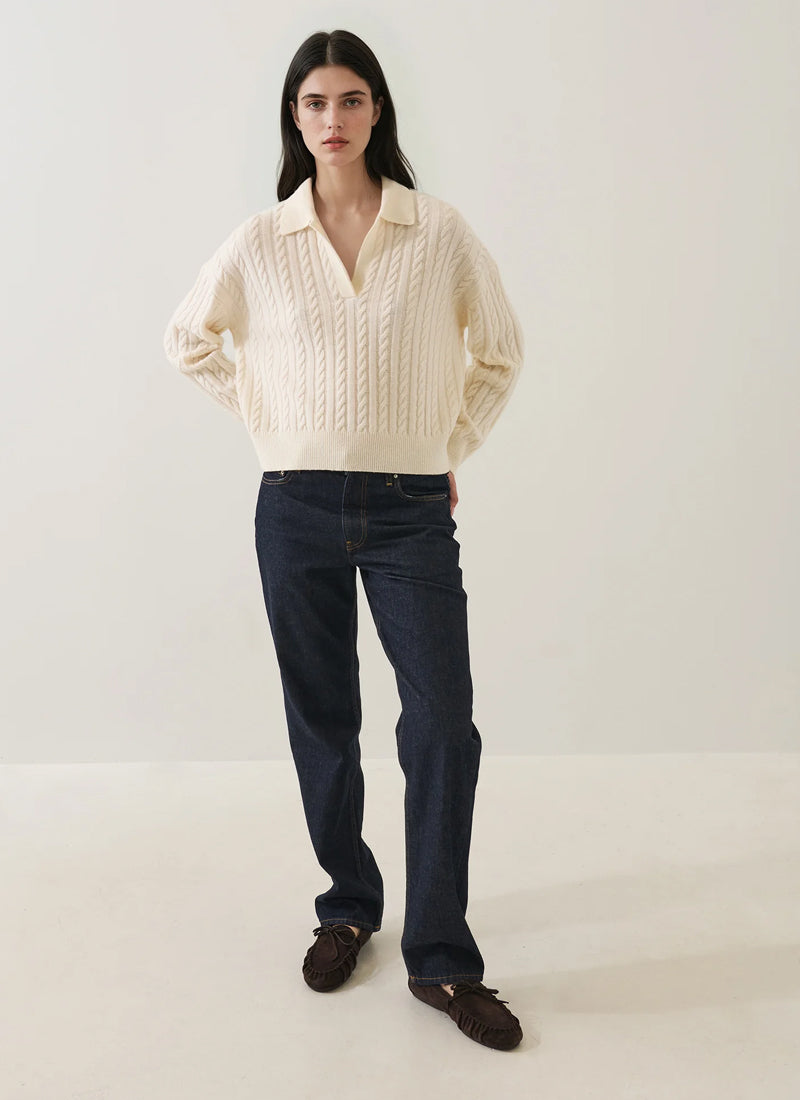 Patrick Assaraf Superfine Wool Cable Relaxed