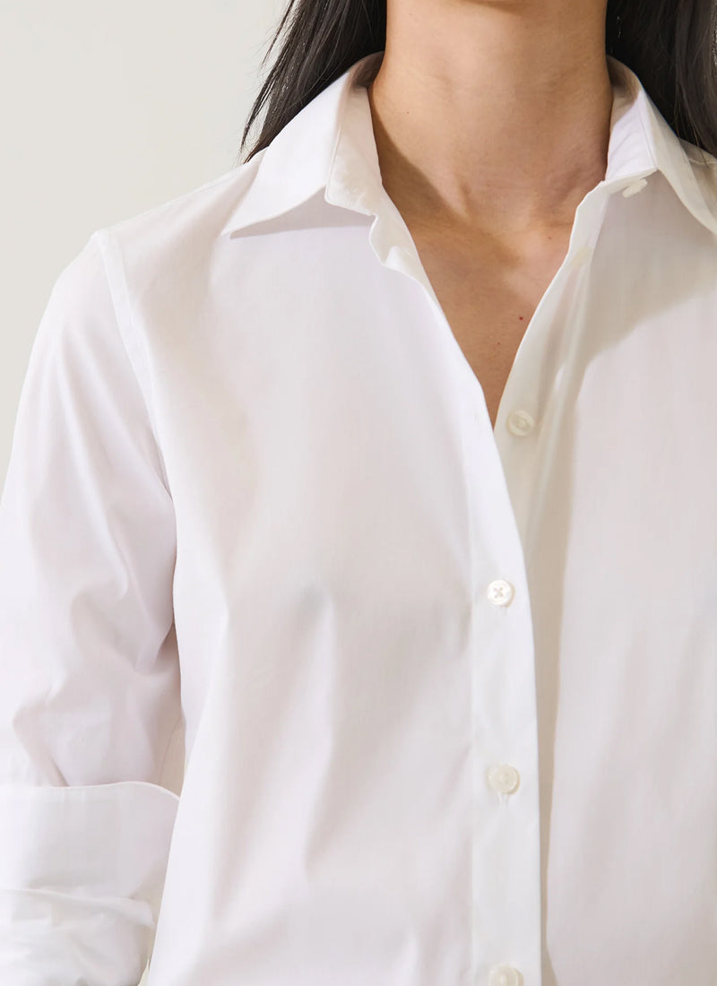 Patrick Assaraf Long Sleeve Cotton Stretch Classic Fit Shirt