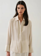 Patrick Assaraf Long Sleeve Silk Relaxed Shirt