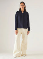 Long Sleeve Slim Silk Shirt
