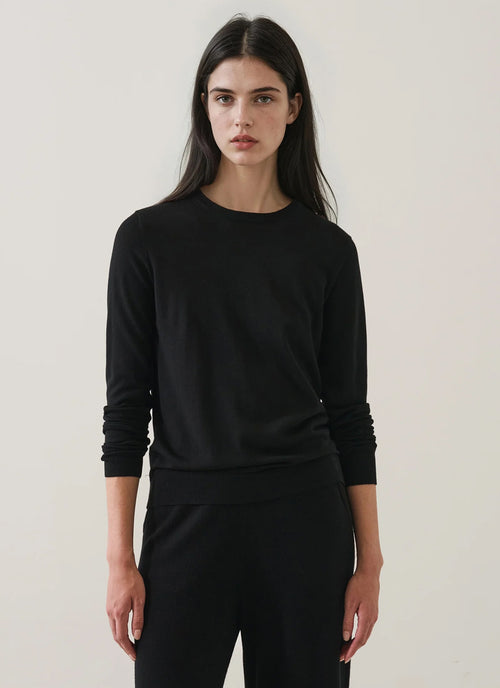  Extra Fine Merino Classic Crew Neck Sweater by Patrick Assaraf at Andrews 