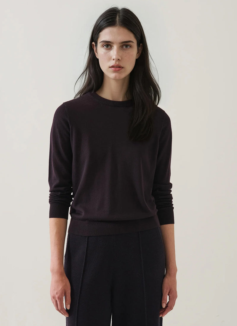  Extra Fine Merino Classic Crew Neck Sweater by Patrick Assaraf at Andrews 