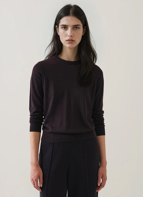  Extra Fine Merino Classic Crew Neck Sweater by Patrick Assaraf at Andrews 
