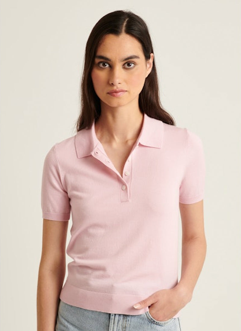 Patrick Assaraf 16gg Xfine Merino Fitted Short Sleeve Polo
