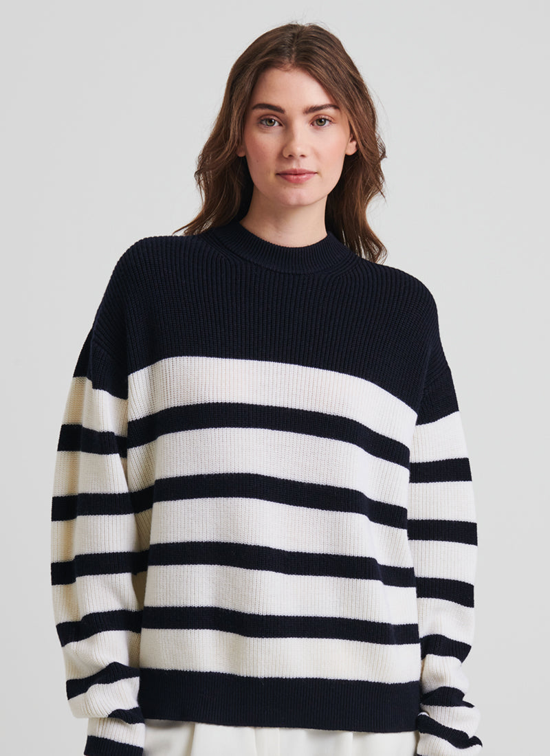 Extra Fine Merino Merino Rib Stripe Sweater