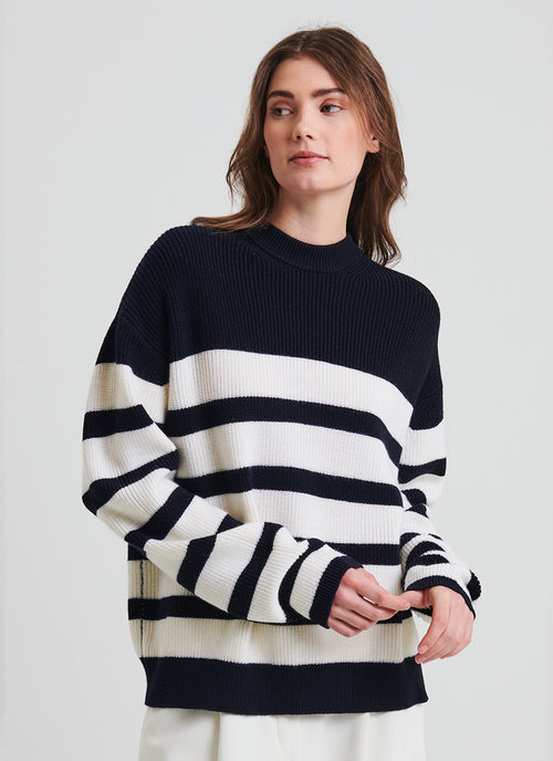 Extra Fine Merino Merino Rib Stripe Sweater
