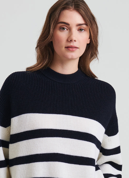 Extra Fine Merino Merino Rib Stripe Sweater