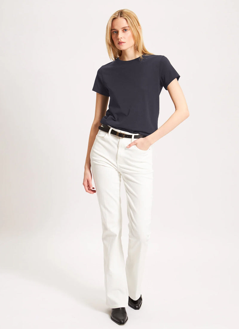 Patrick Assaraf Short Sleeve Iconic Fitted Crew Tee