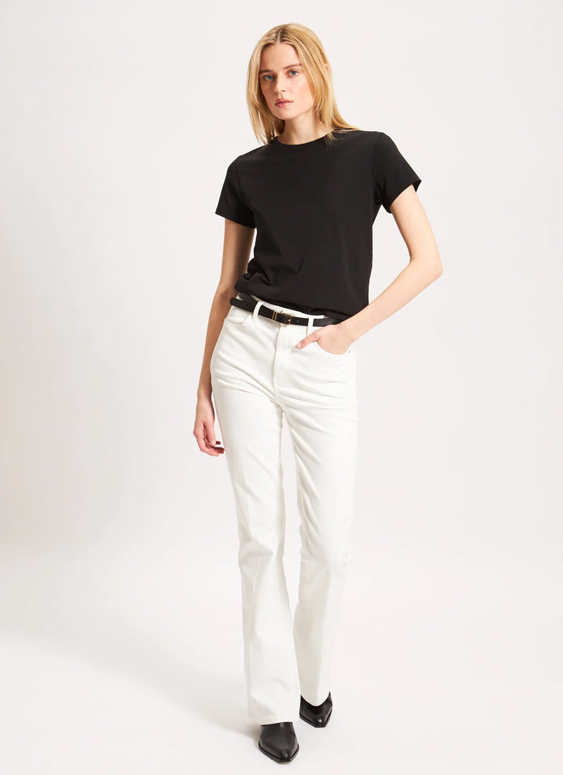 Patrick Assaraf Short Sleeve Iconic Fitted Crew Tee