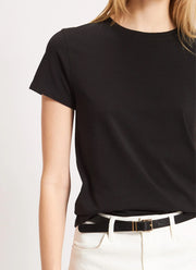 Patrick Assaraf Short Sleeve Iconic Fitted Crew Tee