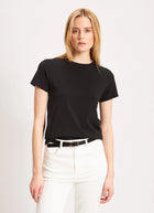 Patrick Assaraf Short Sleeve Iconic Fitted Crew Tee