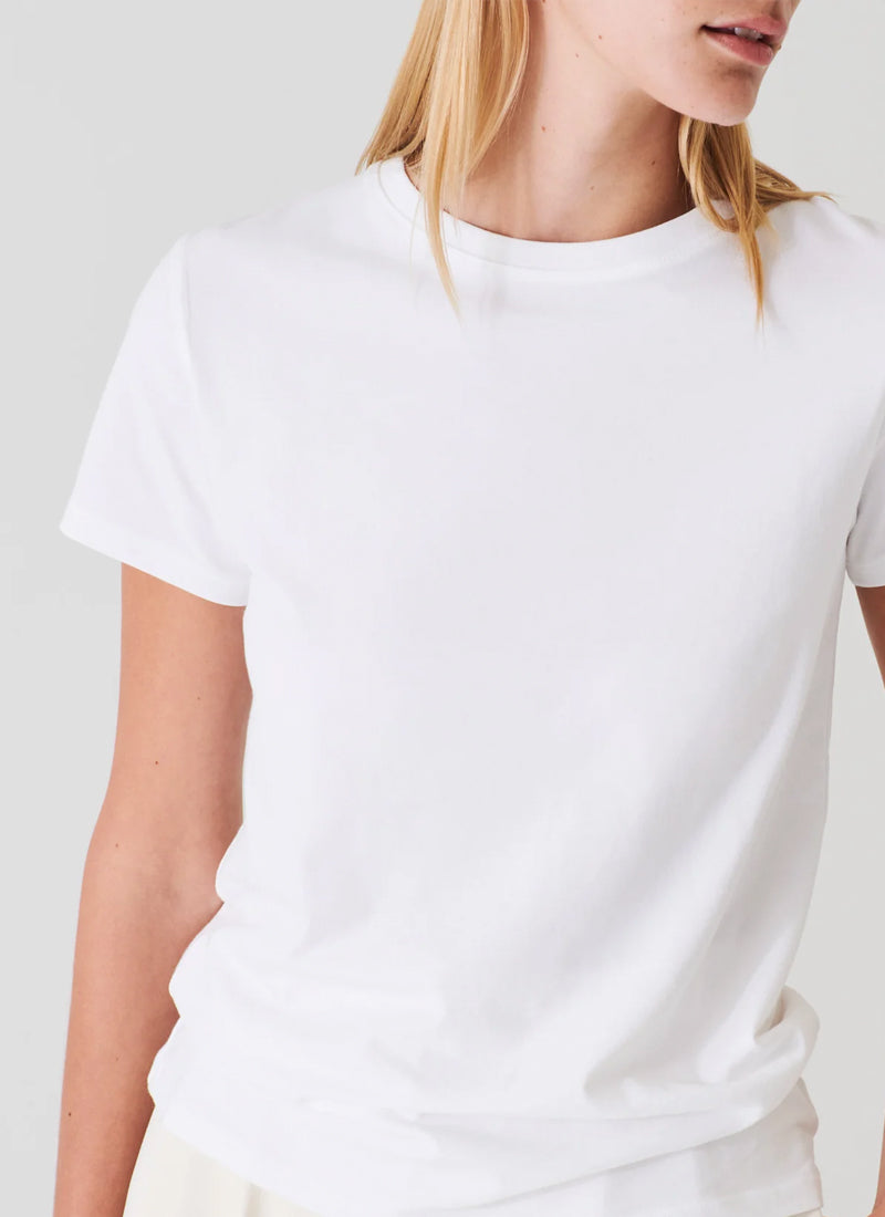 Patrick Assaraf Short Sleeve Iconic Fitted Crew Tee