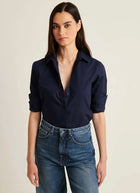 Patrick Assaraf Long Sleeve Cotton Relaxed Shirt
