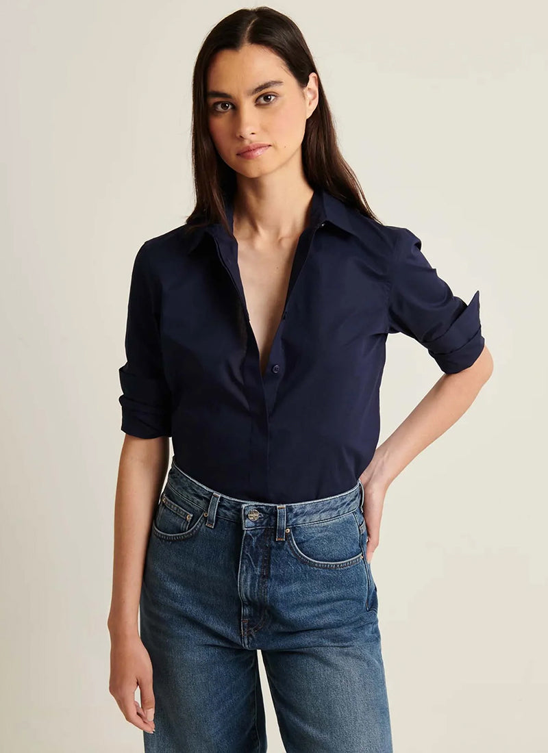 Patrick Assaraf Long Sleeve Cotton Relaxed Shirt