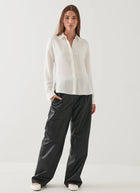 Patrick Assaraf Long Sleeve Slim Silk Blouse