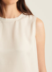 Patrick Assaraf Silk Crew Neck Tank