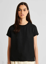 Patrick Assaraf Silk Short Sleeve Crewneck Shirt