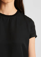 Patrick Assaraf Silk Short Sleeve Crewneck Shirt