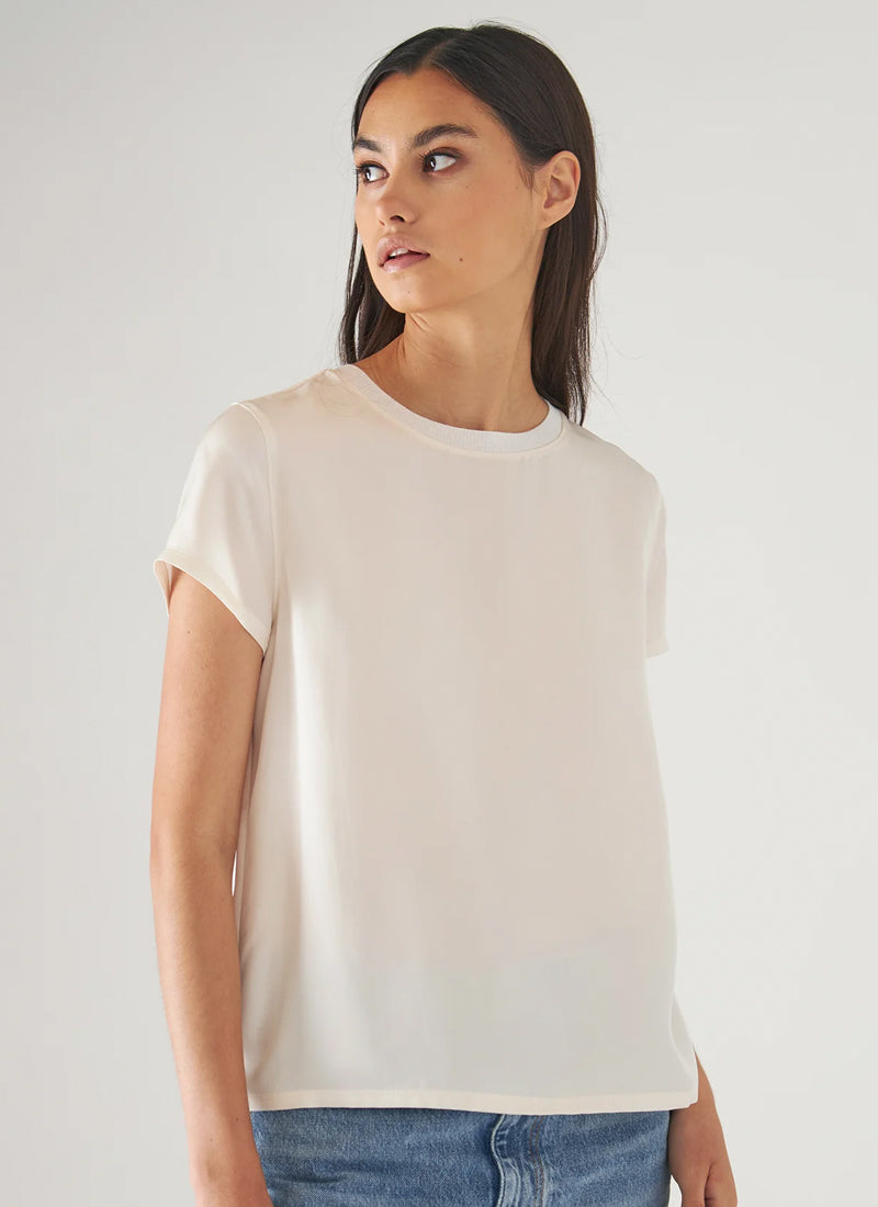 Patrick Assaraf Silk Short Sleeve Tee