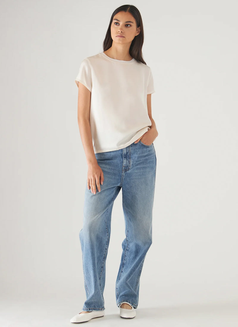 Patrick Assaraf Silk Short Sleeve Tee