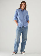Patrick Assaraf Long Sleeve Relax Stripe Shirt