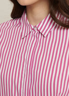 Patrick Assaraf Cotton Stretch Stripe Relaxed Shirt