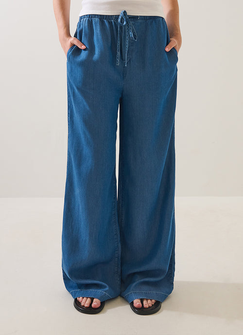 Patrick Assaraf Tencel Stonewash Drawstring Pant