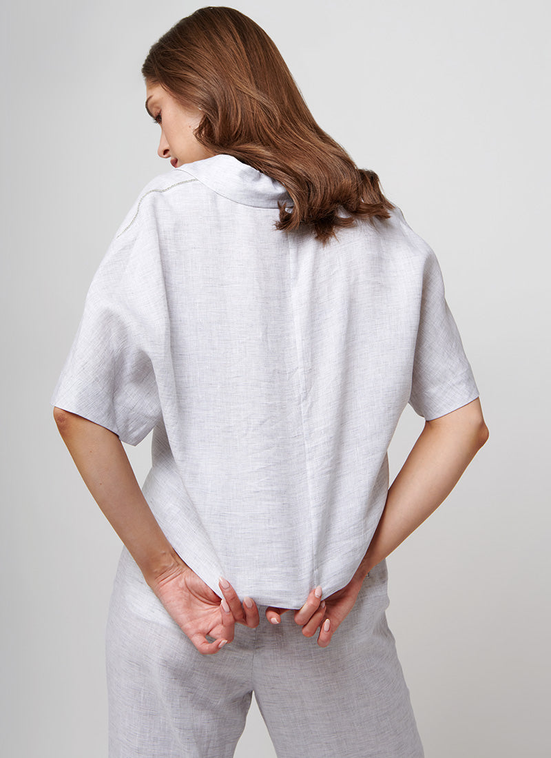 Linen Short Sleeve Camp Shirt