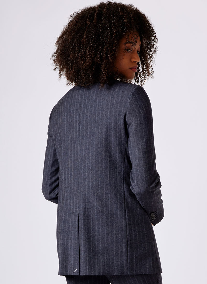 Peserico Pinstripe Double-Breasted Blazer
