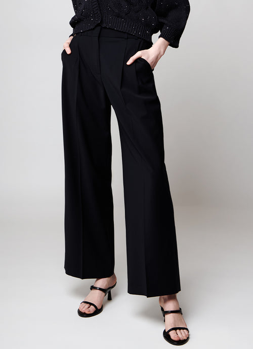 Peserico Straight Wool Cuffed Pants