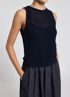 Peserico Bi-Material Cotton Knit Midi Dress