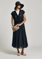 Peserico Cotton Voile Midi Skirt
