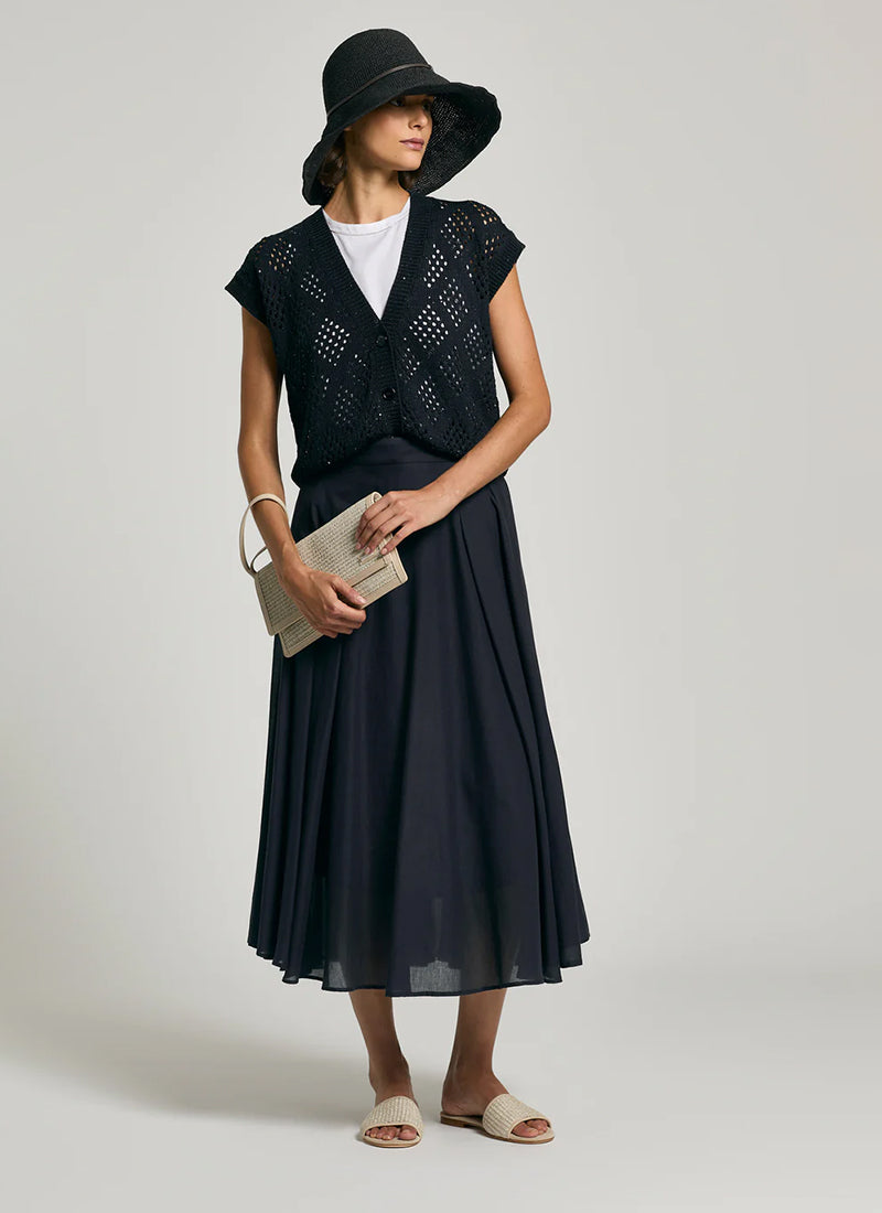 Peserico Cotton Voile Midi Skirt