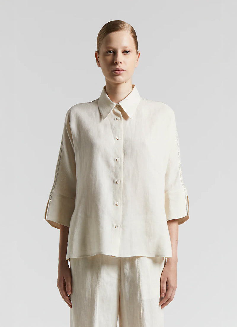 Peserico Elbow Linen Shirt