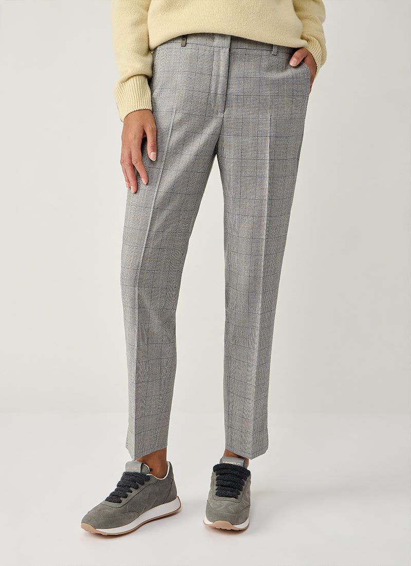 Peserico Glencheck Cigarette Pant