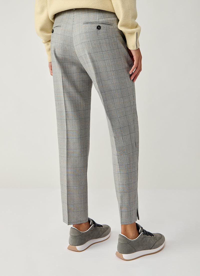 Glencheck Cigarette Pant by Peserico at Andrews